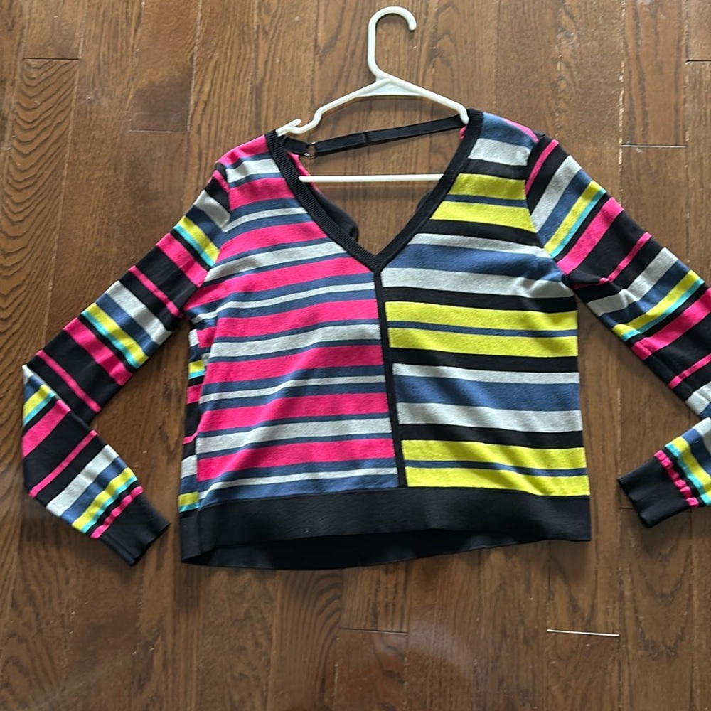 BCBGMaxazria - Open Back Striped Sweater - Excellent Condiiton